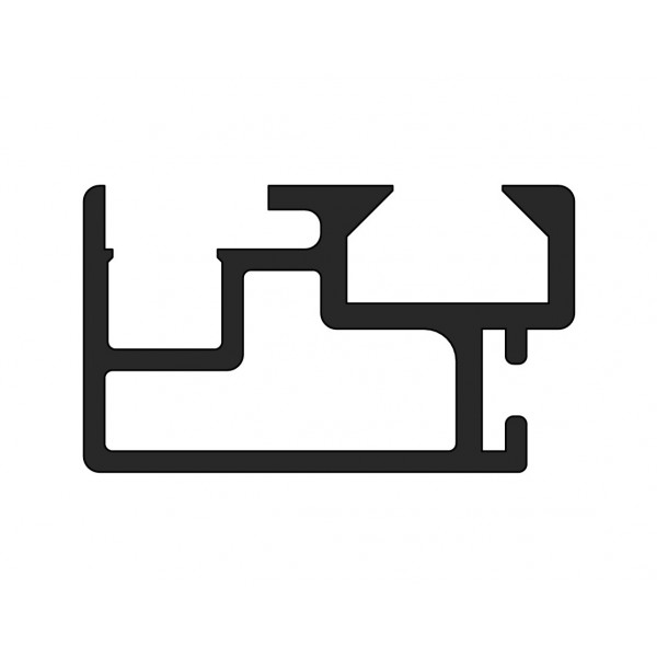 Alu doors - profilo contromaniglia alluminio anod.