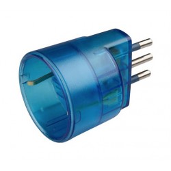Adattatore con spina 10a 2p+t e presa 10-16a 2p+t