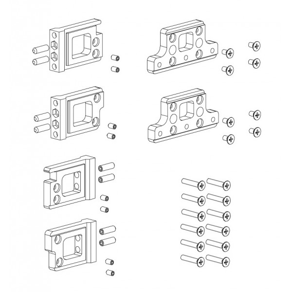 Alu doors - set per ante alluminio profilo a squad