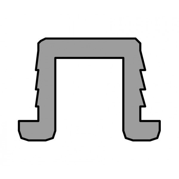 Binario supriore pvc nero