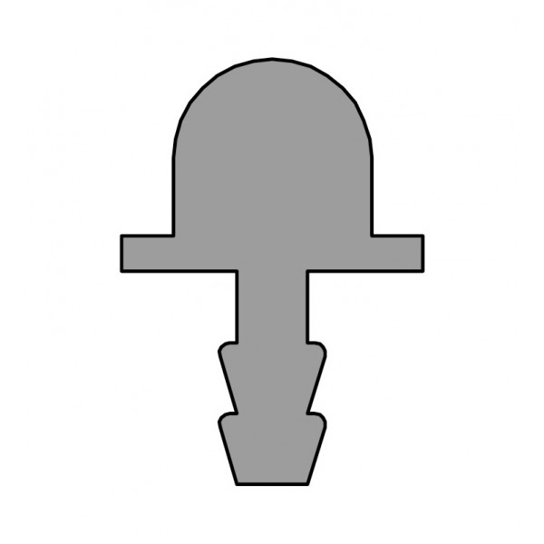 Binario inferiore pvc nero asta di 3 mt