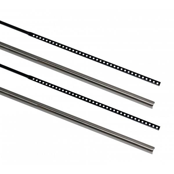 Set aste verticali porte h 2200-2400 mm simil inox