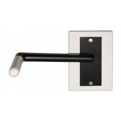 Manovella+placca ferro-plastica zincato-bianco