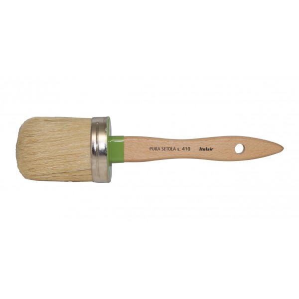 S.410 ovalino manico legno pura setola misura 12