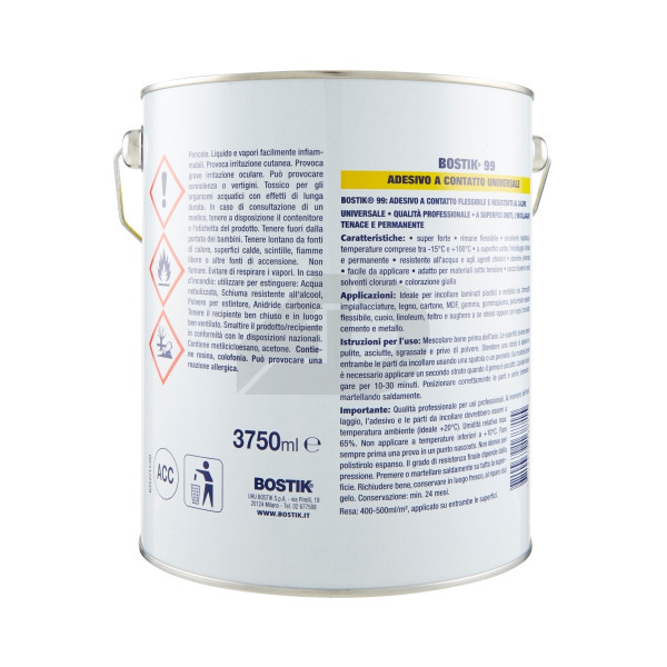 Colla a contatto universale 99 Bostik latta da 3,75 litri D2887