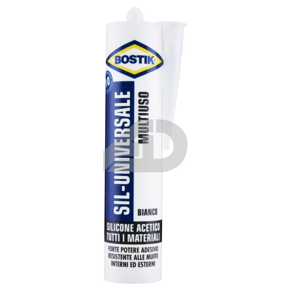 Silicone acetico universale Bostik D2392 cartuccia 280 ml bianco