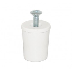 Tappo arresto 30mm nylon bianco