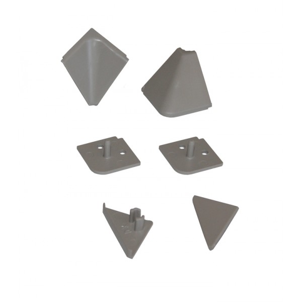 Confezione kit accessori per alzatina 45° colore grigio