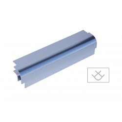 Angolo 90° h.100 mm alluminio anodizzato lucido