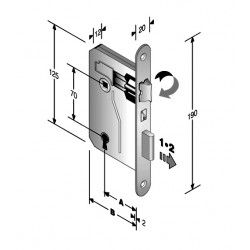 Serratura patent int.70 s/42 oro luc. rev. e.35