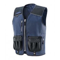 Gilet tekno blu/nero cot. tg.m