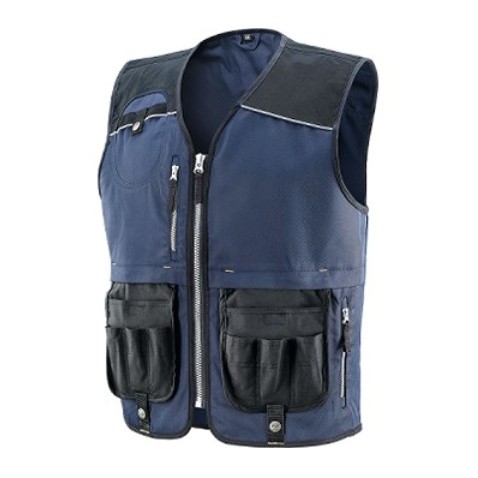 Gilet tekno blu/nero cot. tg.m