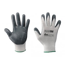 Guanti nbr-foam grigio dareato tg.10