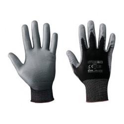 Guanti nylon 885 nero palmo pugrigio tg.l