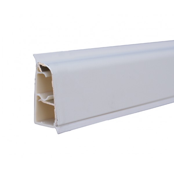 Alzatina top cucina in alluminio rivestito 4 mt bianco (0419) 