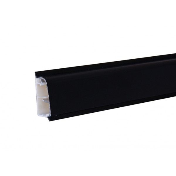 Alzatina top cucina in alluminio rivestito 4 mt nero (0421) 