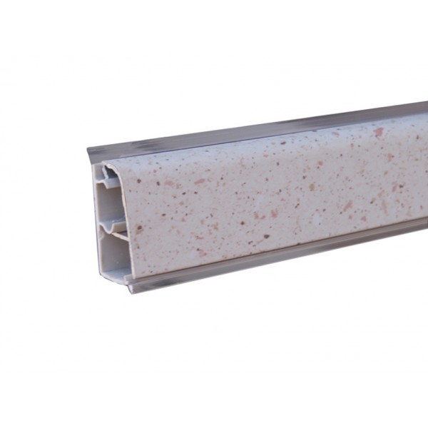 Alzatina top cucina in alluminio rivestito 4 mt sabbia (0940) d93 