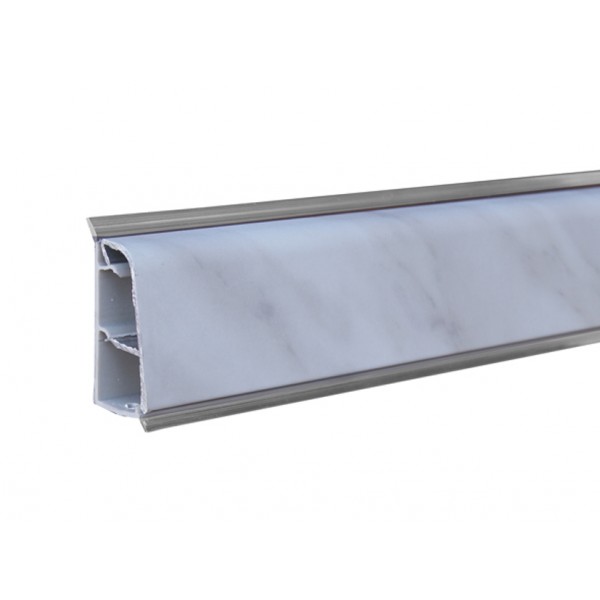 Alzatina top cucina in alluminio rivestito 4 mt marmo carrara (4035)