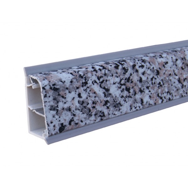 Alzatina top cucina in alluminio rivestito 4 mt granito grigio (4050) 