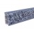 Alzatina top cucina in alluminio rivestito 4 mt granito grigio (4050) 