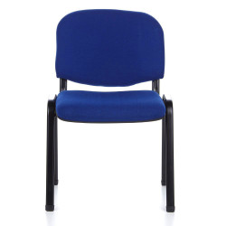 Sedia ufficio con schienale imbottito blu