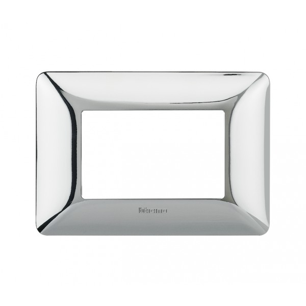 Placca 3 moduli matix bticino in tecnopolimero am4803gcr cromo lucido