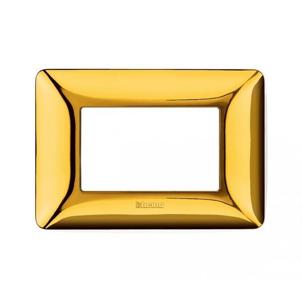 Placca 3 moduli matix bticino in tecnopolimero am4803gor oro lucido