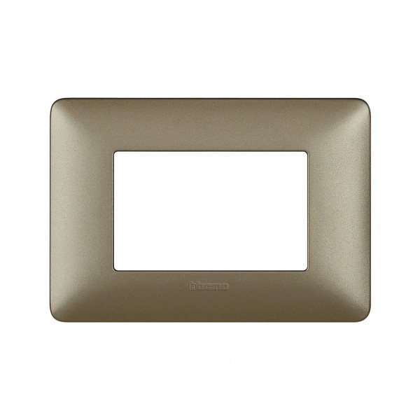 Placca 3 moduli matix bticino in tecnopolimero am4803mta titanium