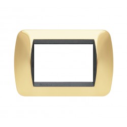 Living int - placca 3p 119x80 mm colore oro vero