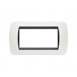 Living int - placca 4p 140x80 mm colore bianco