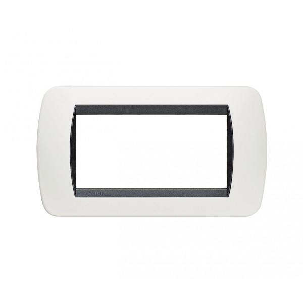 Living int - placca 4p 140x80 mm colore bianco
