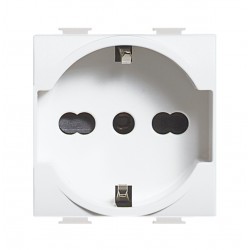 Fp light - presa schuko 10/16a colore bianco