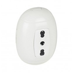 Kit oval - presa 2p+t 10/16a colore bianco