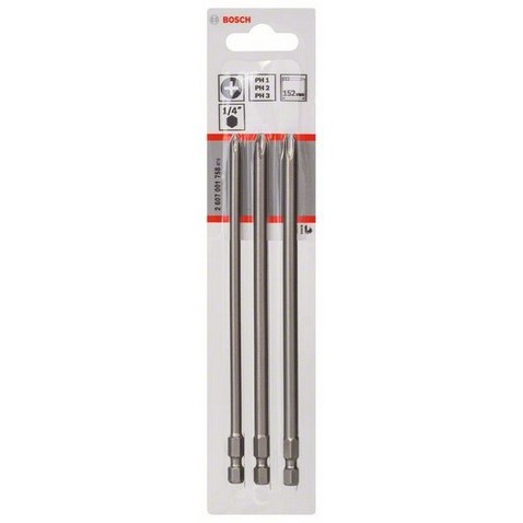 Set inserti phillips ph1-2-3 att 1/4 152 mm (3 pz)