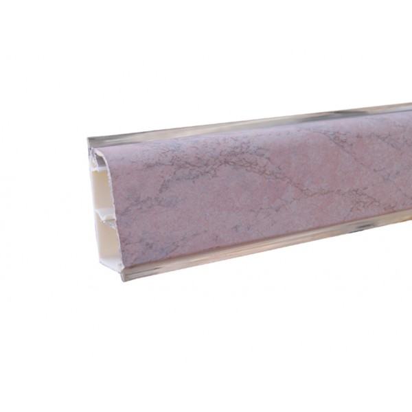 Alzatina top cucina in alluminio rivestito 4 mt marmo rosa niagara (3070)