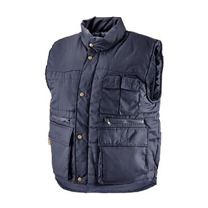 Gilet smanicato multitasche imbottito da lavoro annecy - tg. xxl - blu