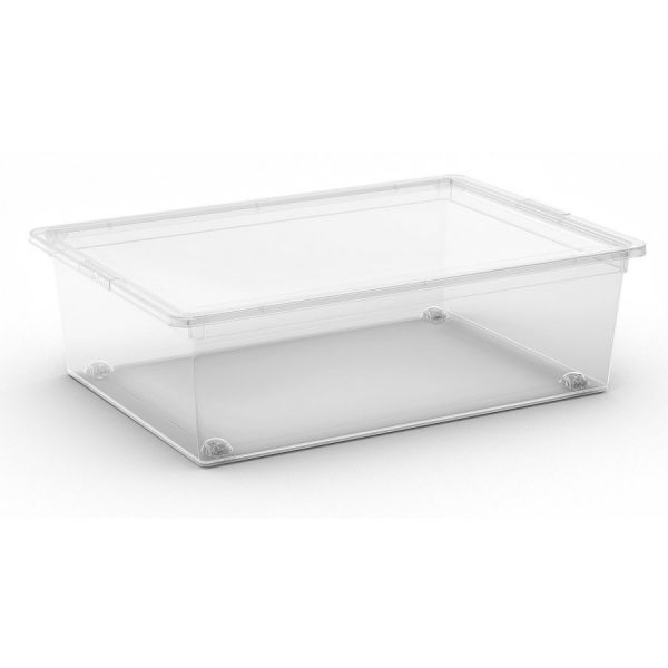 Contenitore C box L con ruote 38,50x55x16,50 cm trasparente Kis 8415
