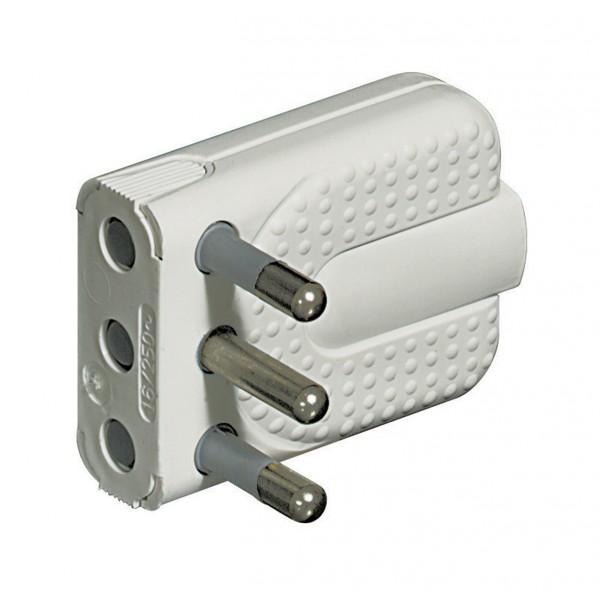 Spina corner salvaspazio 2p+t 16a colore bianco