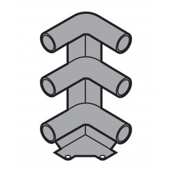 Supporto angolare per tre ringhierine h=137mm