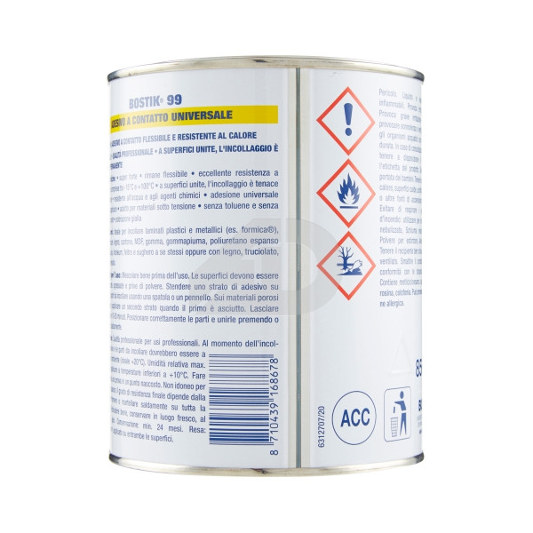 Colla a contatto universale 99 Bostik latta da 850 ml D2885