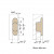 Cerniera invisibile per mobile 50x14mm bronzato