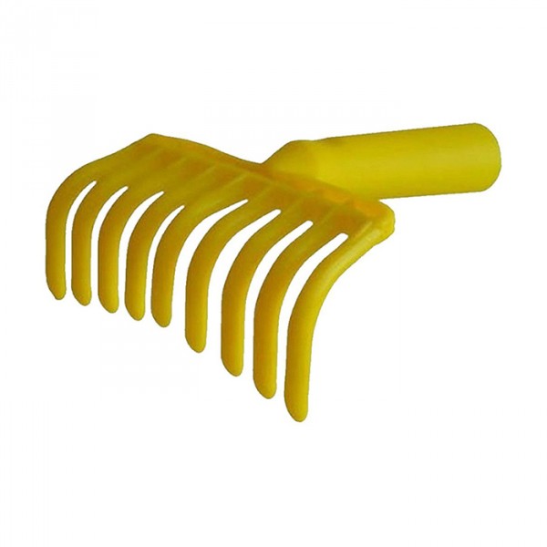 Rastrello 9 denti per raccolta olive pettine manuale giallo