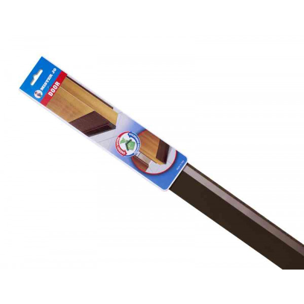 Paraspifferi sottoporta Stafflex in PVC rigido con spazzolino 120 cm marrone