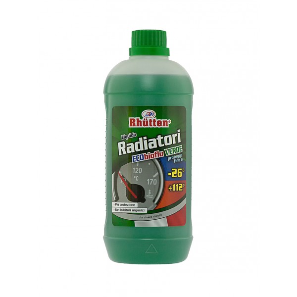 Liquido radiatori auto verde 1 lt antigelo - 26°c rhutten