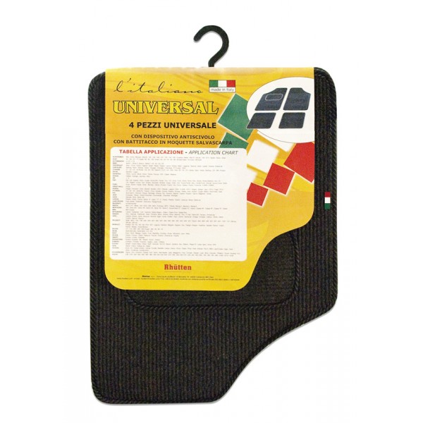 Tappeto moquette italiano universal 4pz