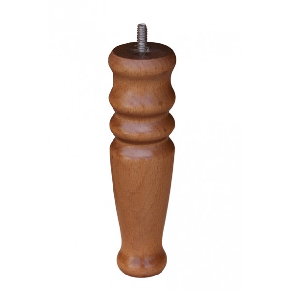 Piedino faggio vern. noce antonino cm.15+perno