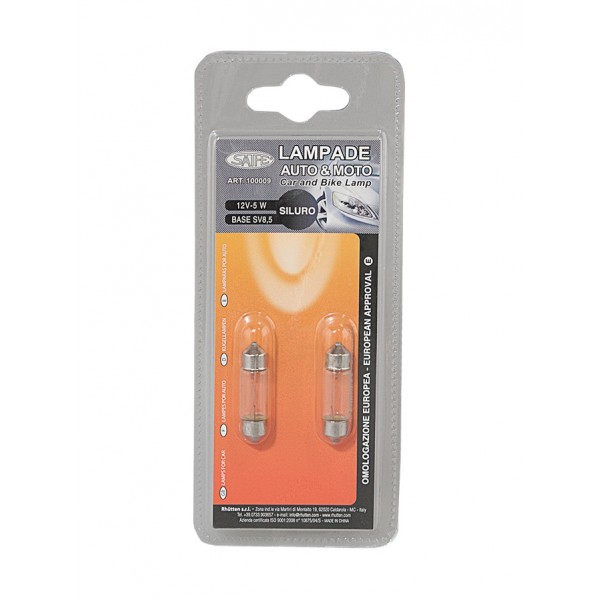 Lampade siluro c5w 12v 5w sv8,5 2pz
