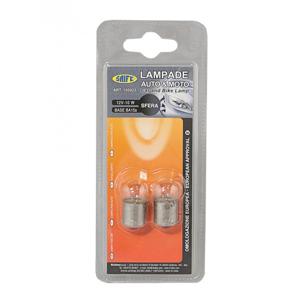 Lampade sfera 12v 10w ba15s 2pz