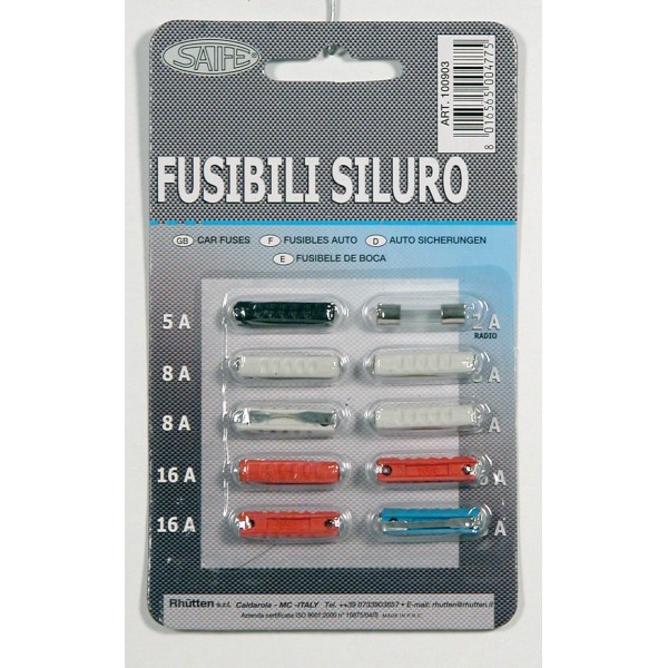 Fusibili siluro assortiti 10pz