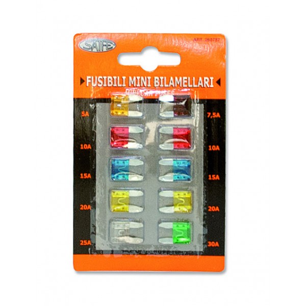 Fusibili mini bilamellari assortiti 10pz